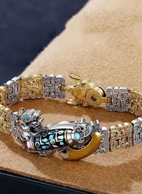 新款九眼天珠貔貅手链藏式编织复