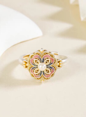 925镀银2025新款花丝繁花戒