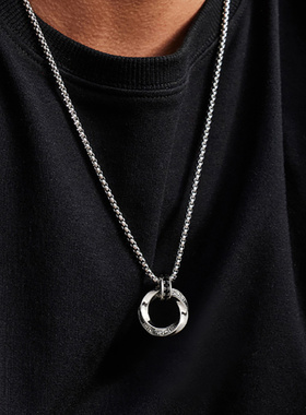 新款莫比乌斯环项链男女士复古个