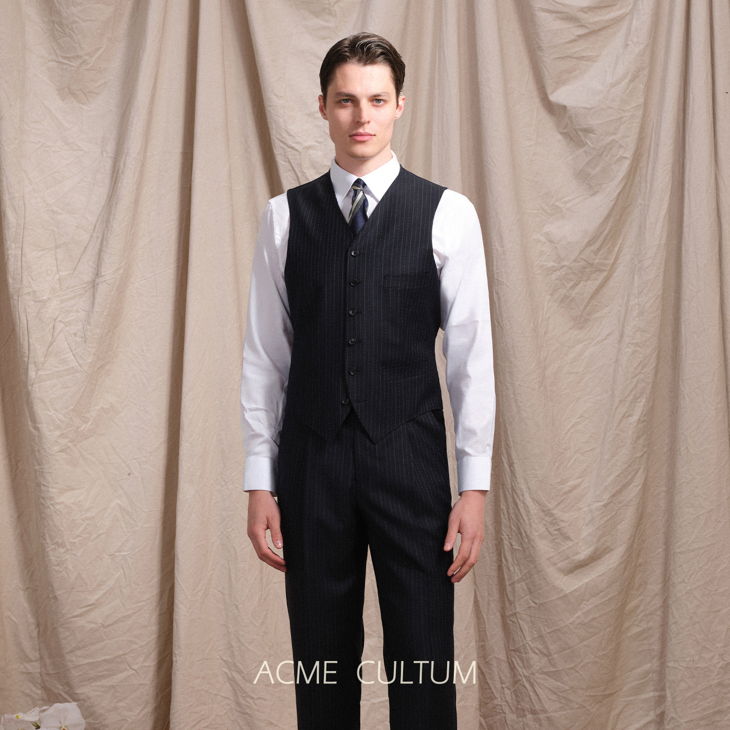 Acme cultum线上专属定制服务意大利LORO PIANA 130S条纹西服套装,淘宝优惠券,粉丝福利购,淘宝优惠卷