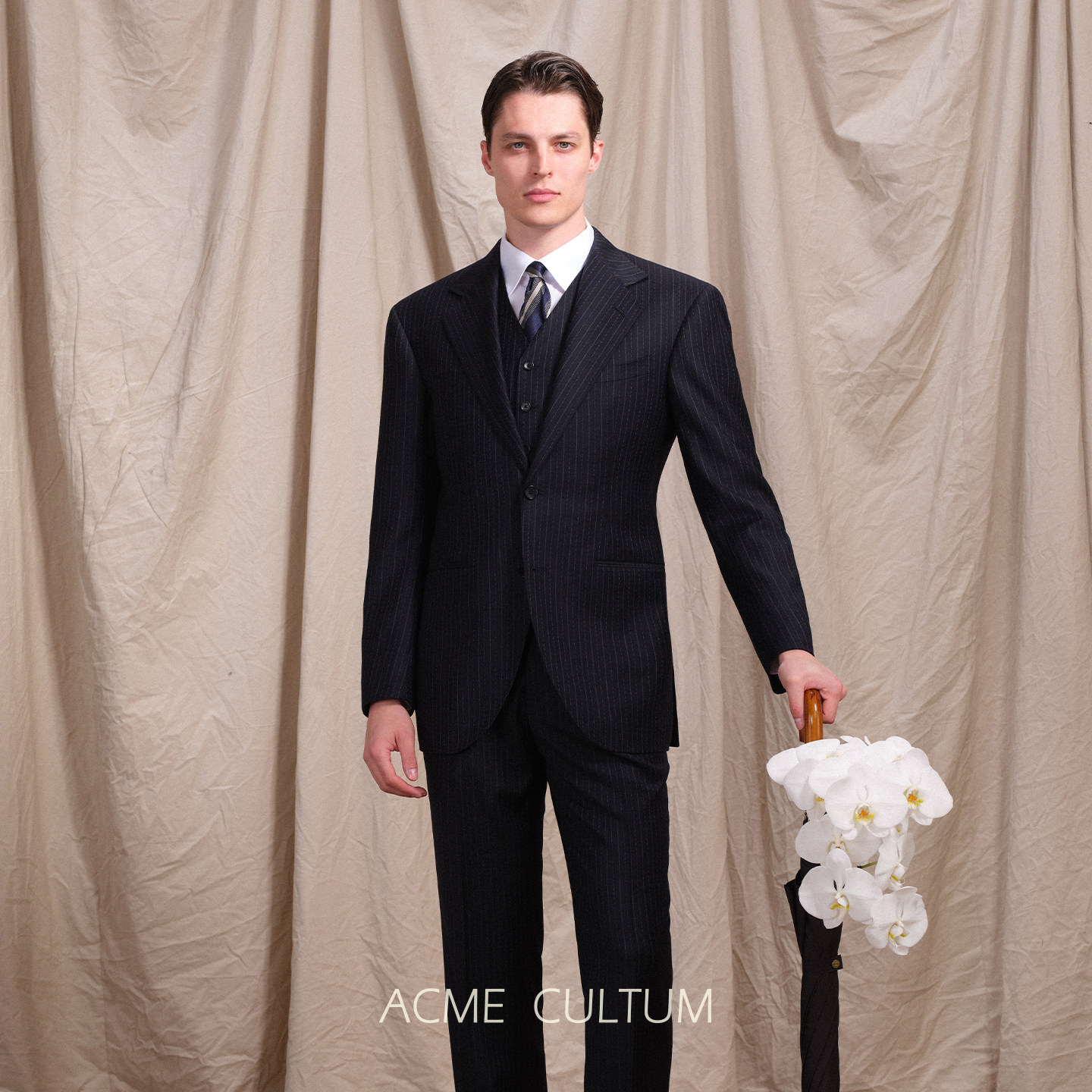 Acme cultum线上专属定制服务意大利LORO PIANA 130S条纹西服套装,淘宝优惠券,粉丝福利购,淘宝优惠卷