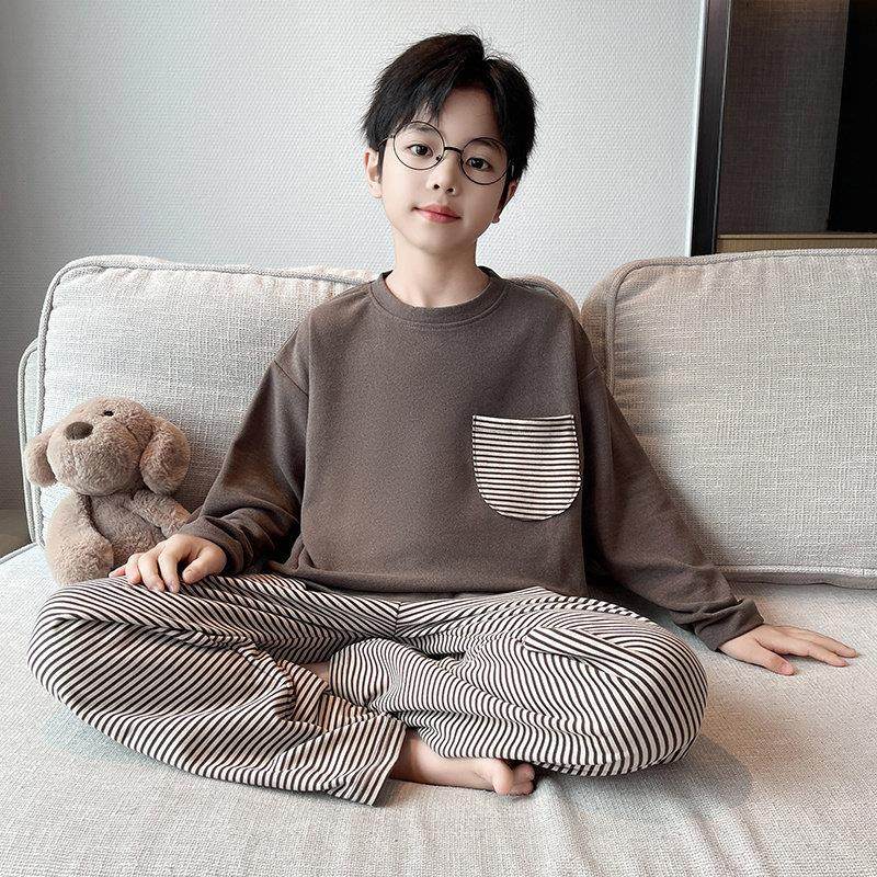 秋冬儿童睡衣套装宽松新款男童德绒磨毛保暖家居服韩版潮款秋衣裤,淘宝优惠券,粉丝福利购,淘宝优惠卷