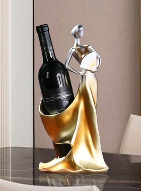 北欧女神酒架摆件现代简约客厅电视酒柜创意摆设轻奢装饰红酒酒架