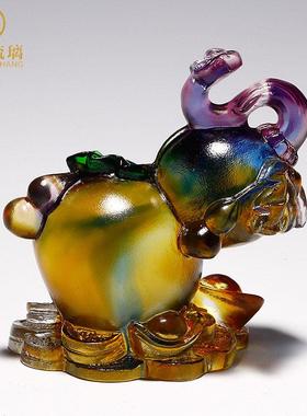 葫芦琉璃工艺品小摆件家居饰品汽车内饰客厅乔迁新居高档创意礼品