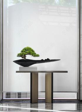 简约现代玻璃钢雕塑摆件一叶扁舟酒店玄关样板房桌面装饰艺术品