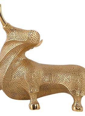 轻奢全铜摆件牛气冲天好寓意工艺品客厅办公室装饰品乔迁新居礼品