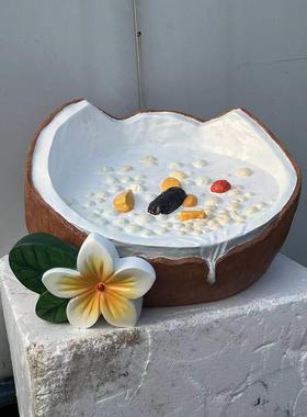 现代创意网红咖啡豆定制模型玻璃钢雕塑店铺门头招牌灯箱装饰摆件