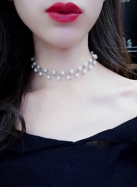 合金水波链超美百搭项链女项链