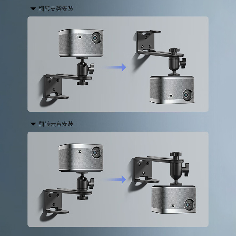 壁挂投影仪支架墙壁挂架床头壁装投影机架子适用小米青春版2米家极米h3s坚果当贝x5pro红米redmi壁挂式 支架 - 图1