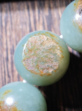 籽料手串一诺圆珠天然颗颗带皮