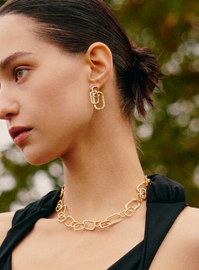 RCRetroChic罗马金色弧光项链