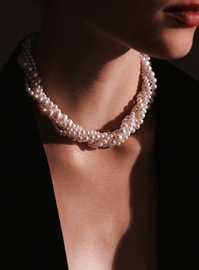 RetroChic王妃珍珠扭纹项链