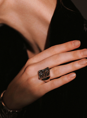 【新年礼物】RC Retro Chic意大利复古时尚首饰 银色波光戒指