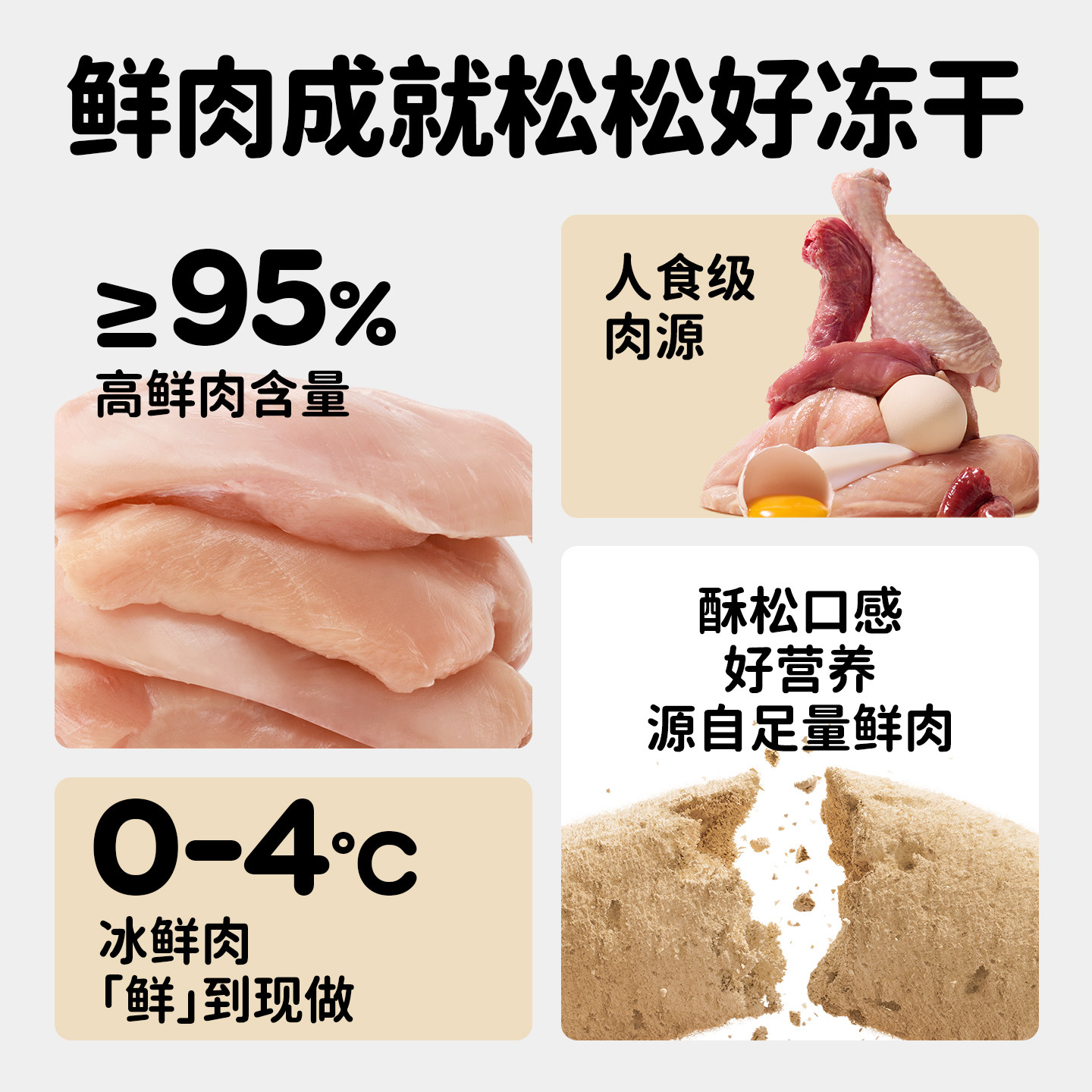 GIMMO猫主食冻干鲜肉松松高蛋白猫粮15g*3袋(保质期至26年6月),淘宝优惠券,粉丝福利购,淘宝优惠卷