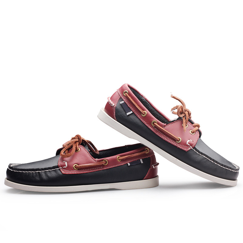 Men's Classic 2 Eye Boat Shoes Leather Sneakers真皮帆船-图0