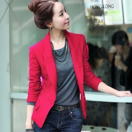 Suit Blazer For Women Cardigan Coat Autumn Ladies Jacket女-图0