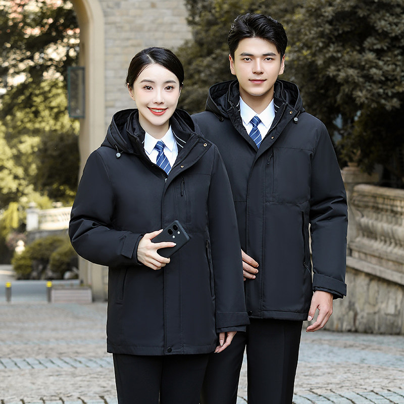 冬季工作服棉衣定制加厚4S店物业前台接待职业装羽绒棉服工装外套,淘宝优惠券,粉丝福利购,淘宝优惠卷