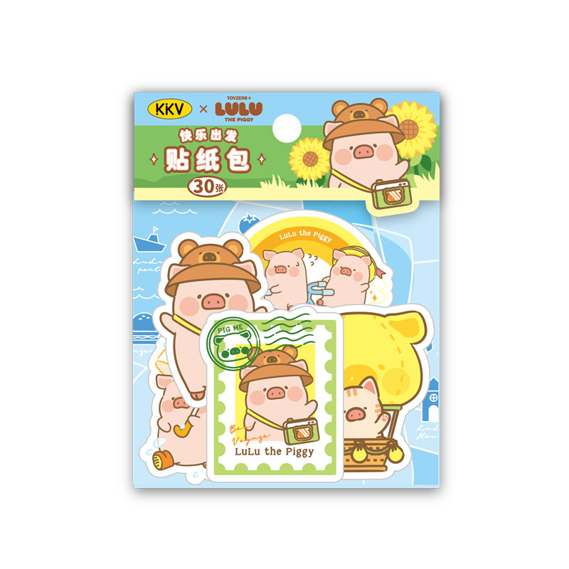 KKV罐头猪LULU系列泡棉贴纸包DIY手账日记水杯手机壳装饰粘贴纸,淘宝优惠券,粉丝福利购,淘宝优惠卷