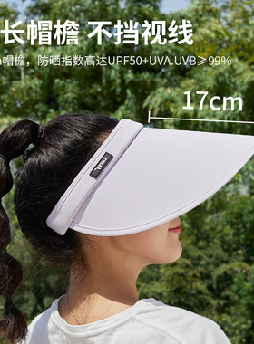 日本lursy 2025新款防晒帽女户外防紫外线大帽檐空顶帽遮阳太阳帽