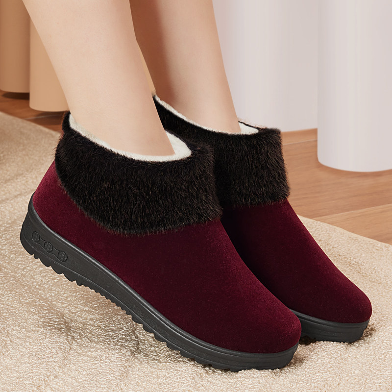 老北京棉鞋女冬季新款加绒羊毛保暖妈妈鞋中老年雪地靴防滑老人鞋,淘宝优惠券,粉丝福利购,淘宝优惠卷
