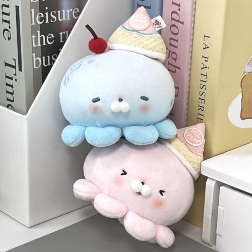 宇宙商店 10cm马卡龙冰激凌系列 章鱼玩偶包挂件毛绒公仔可爱玩具 - 图0