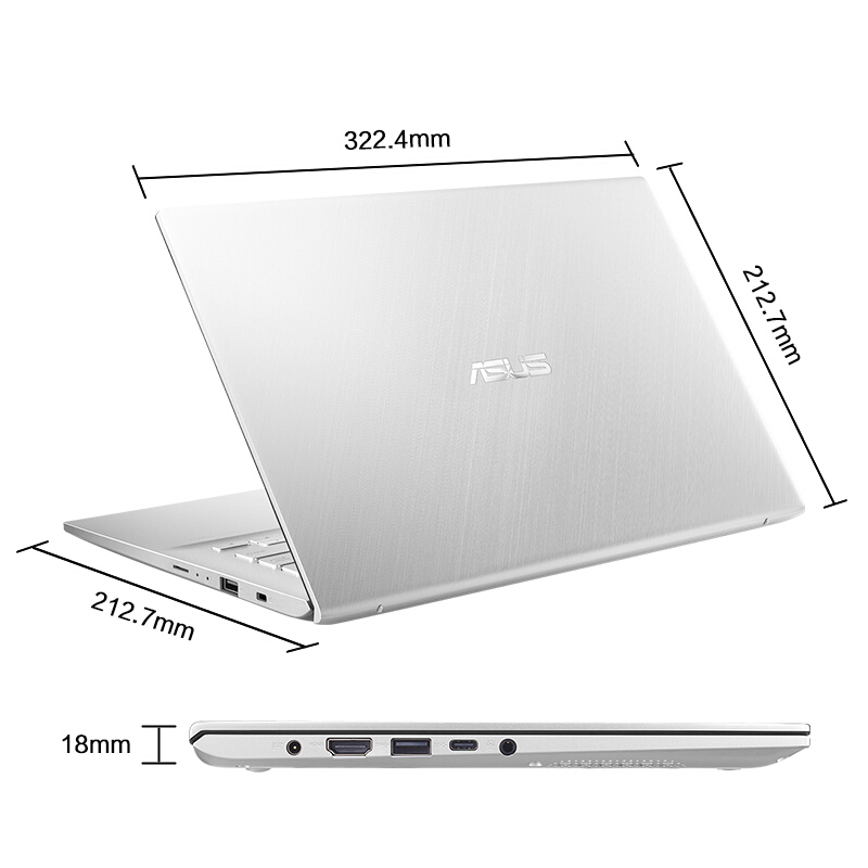 Asus/华硕Vivobook15/14s10代i7i5i3轻薄办公学生笔记本电脑V5000 - 图1