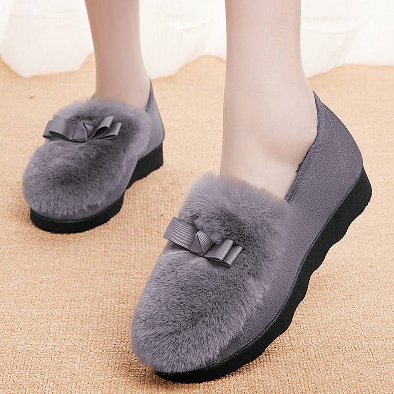 豆豆鞋女冬加绒2025新款老北京布鞋外穿加厚二棉秋冬厚底毛毛棉鞋,淘宝优惠券,粉丝福利购,淘宝优惠卷