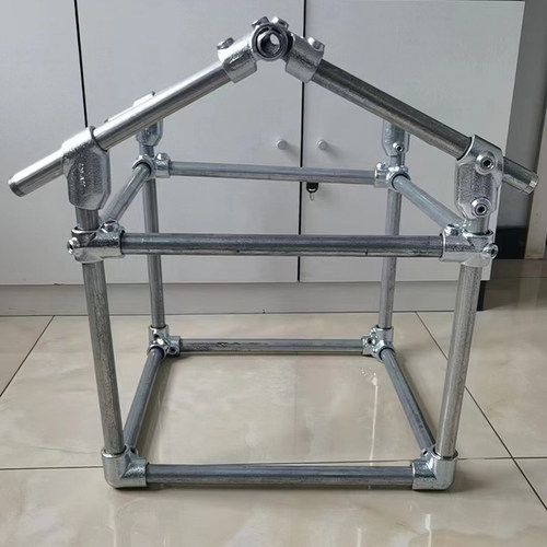 铸铁连接件镀锌钢管4分圆钢6分管紧固配件金属免焊接护栏1寸接头 - 图2