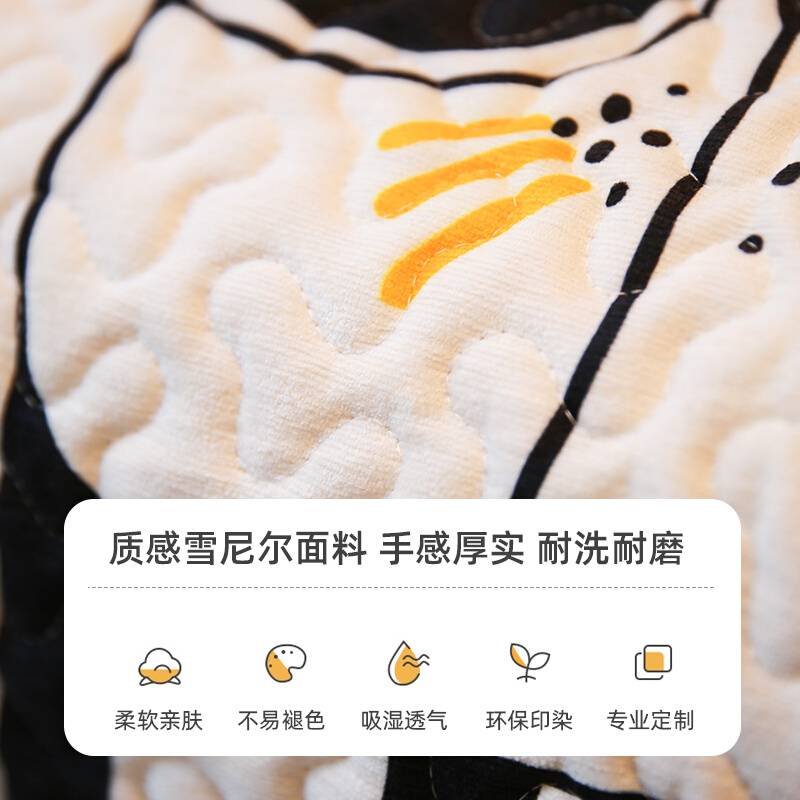 敏顺雪尼尔沙发垫简约现代卡通潮酷防滑沙发盖布靠背巾坐垫子加厚 - 图1