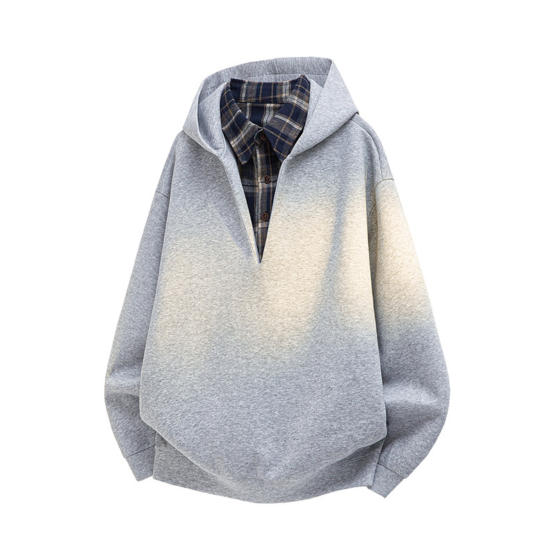 wassup happy拼接假两件连帽卫衣男士春秋季痞帅牛仔裤穿搭一整套,淘宝优惠券,粉丝福利购,淘宝优惠卷