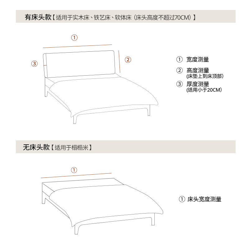 芊【芊郡主】芬兰绒床头靠背软包卧室靠枕床头靠垫榻榻米大靠背-图3