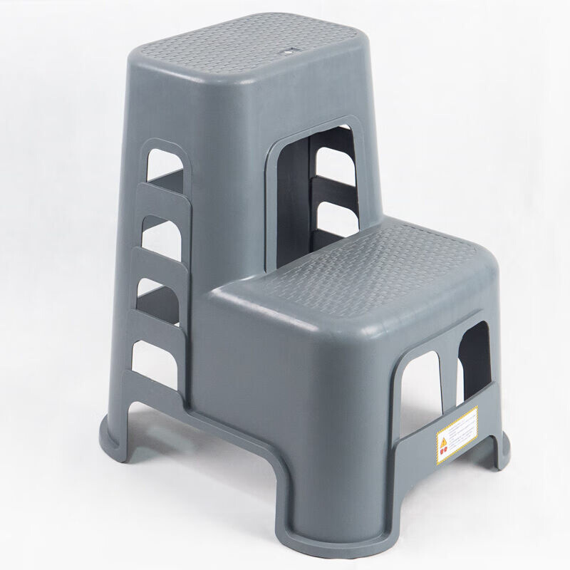 海斯迪克HKCL-585塑料登高两步梯凳加厚超市货架洗车防滑登高梯子 - 图1