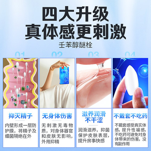避轻松壬苯醇醚栓液体避孕药凝胶放阴道外用避孕栓女性专用短效TS - 图0