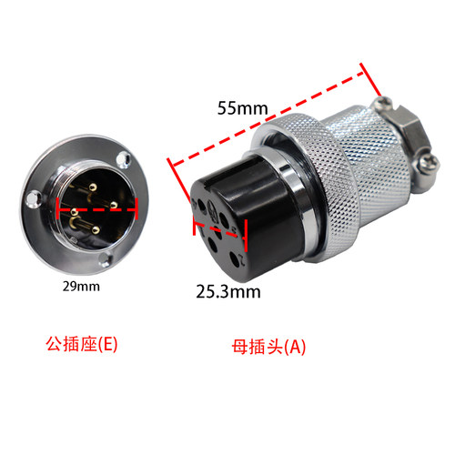 航空插座插头DF/GX30/M30正装2345-678 10芯12孔14针电连接器法兰 - 图1