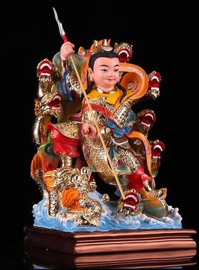 哪吒三太子神像九龙太子哪吒太子树脂12/16寸中坛元帅哪吒像摆件