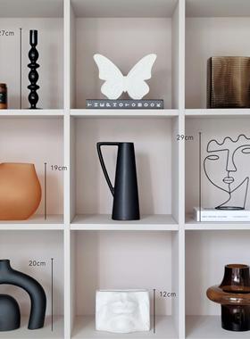 现代样板间书柜简约软装家居饰品陶瓷雕塑玻璃创意桌面摆件ZH3862