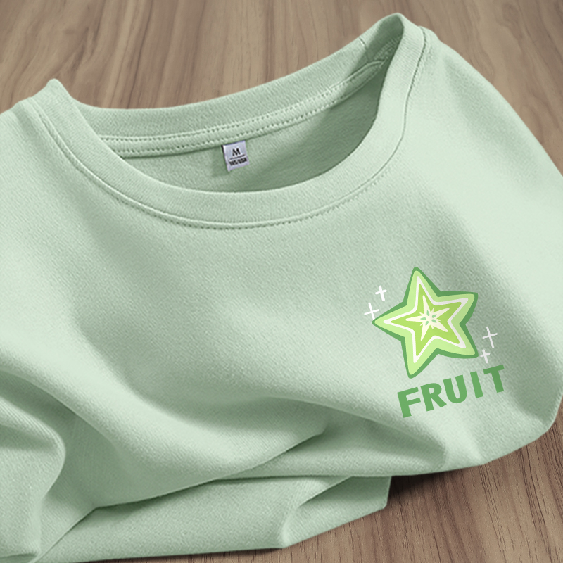 真维斯LIF简约短袖T恤女夏季2023新款小众设计感绿色显白上衣体恤