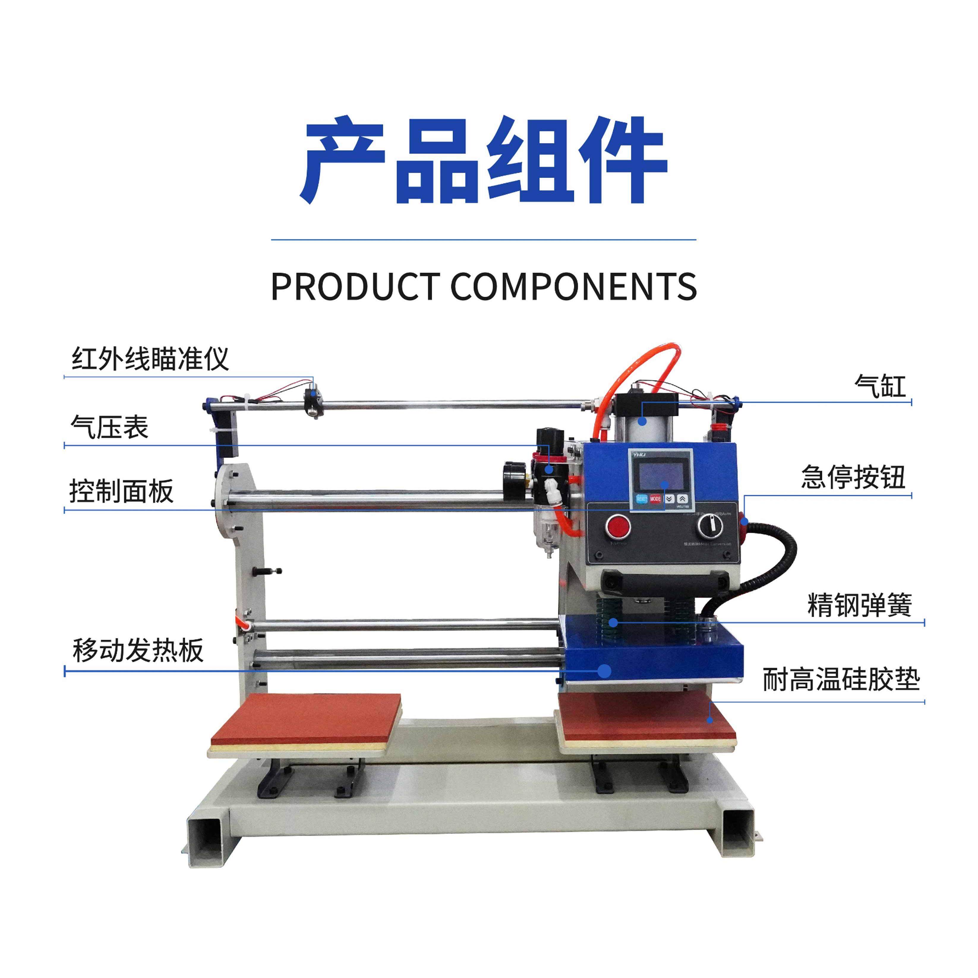 翼兆全自动双工位烫画机热转印压烫机服装领标印花烫印烫图烫标机,淘宝优惠券,粉丝福利购,淘宝优惠卷