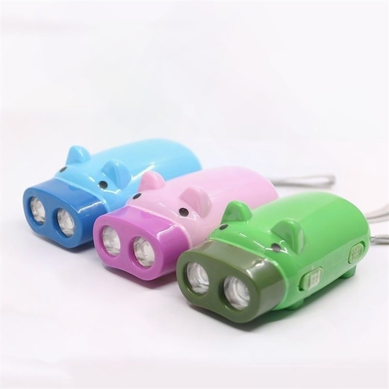 Buy two and get a piglet mini home hand-pressed hand-cranked self-generating manual flashlight led hand-clamped light emergency light