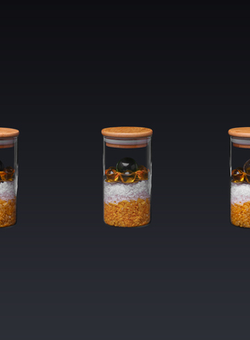 水晶瓶子床头朝西摆件全厕所玻璃瓶西北角卫生间卧室客厅玄关走廊