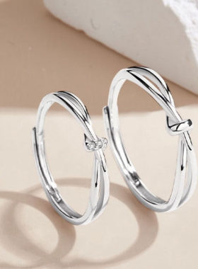 莫比乌斯双生结情侣对戒开口