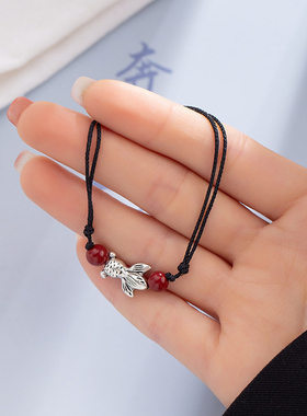 朱红锦鲤上岸好运手绳女款