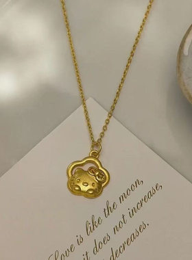 三丽鸥凯蒂猫桃花锁骨链