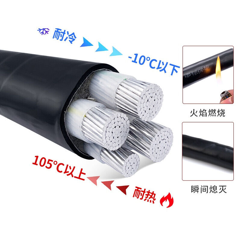 国标铝电缆线4芯三相四线铝芯电缆162535120240平方铝线电线国标 - 图1