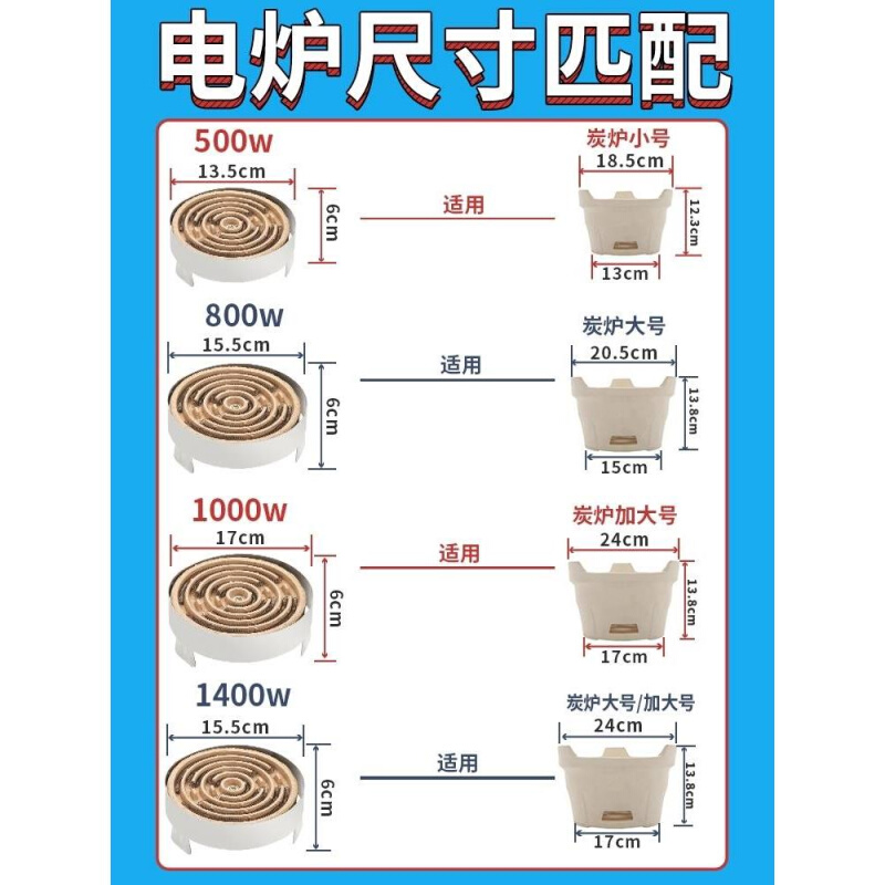 电炉丝盘电烤炉煮茶围炉煮茶电炉发热功夫茶大功率茶罐电芯慢生活