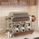 Stainless steel multifunctional dish draining and storage rack