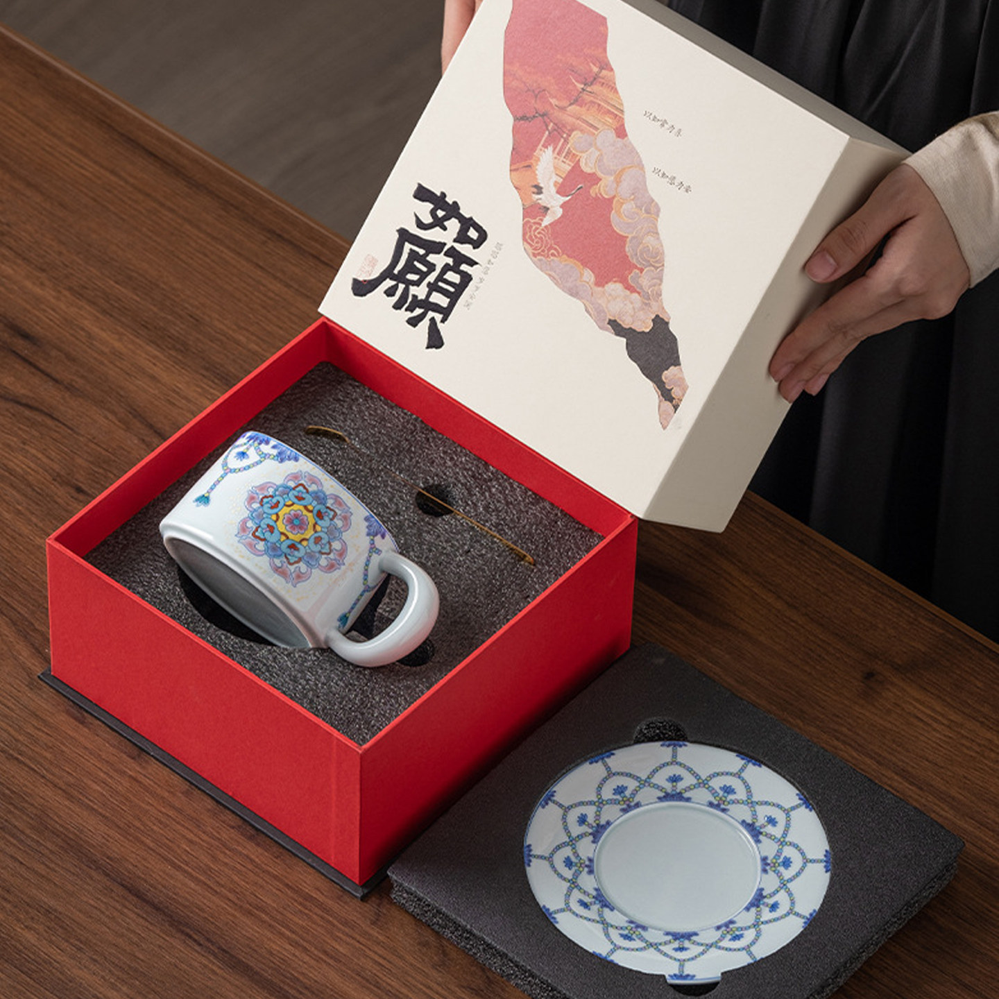 陶瓷珐琅彩咖啡杯套装家用下午奶茶杯轻奢高档精致高颜值伴手礼品,淘宝优惠券,粉丝福利购,淘宝优惠卷