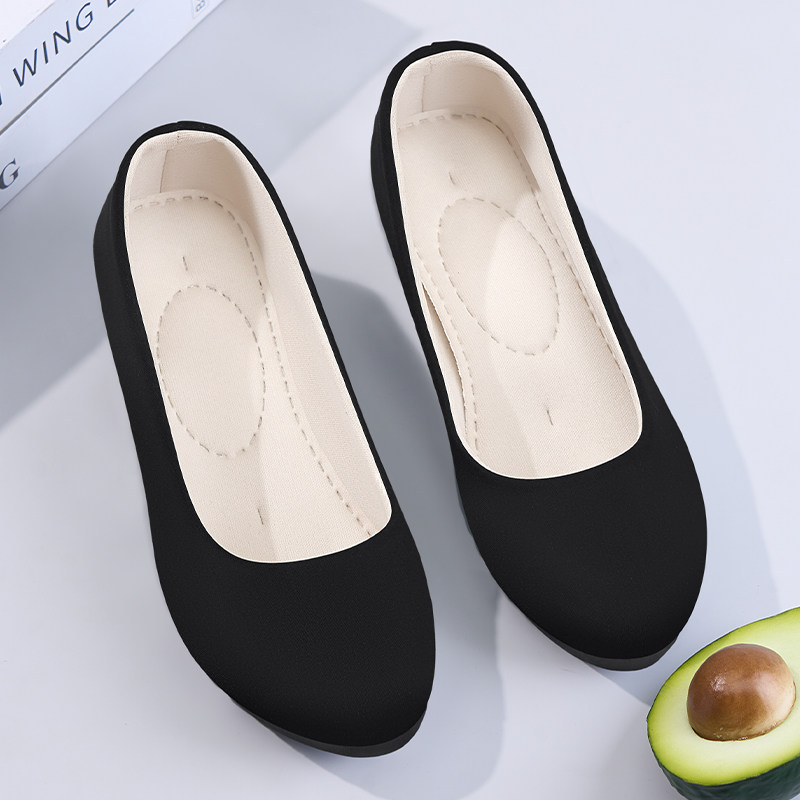老北京布鞋女官方旗舰店新款正品工作鞋酒店平底不累脚黑色豆豆鞋,淘宝优惠券,粉丝福利购,淘宝优惠卷