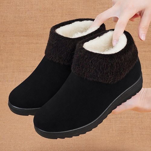 老北京棉鞋女冬加绒保暖羊毛老年人雪地靴老太太新款加厚老人棉鞋 - 图3