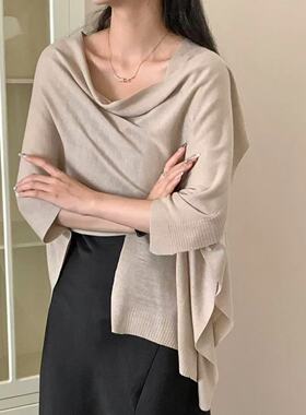 2026新款防晒薄款针织披肩女外搭